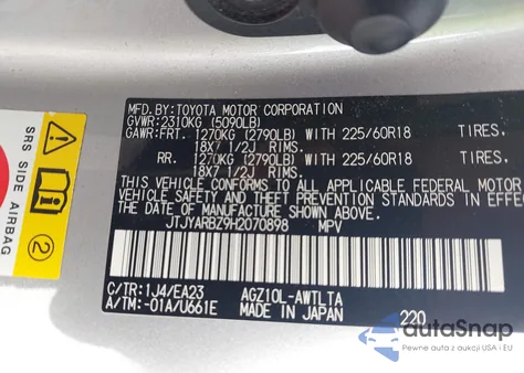 2017 Lexus Nx 200T z USA, uszkodzony, nr VIN JTJYARBZ9H2070898
